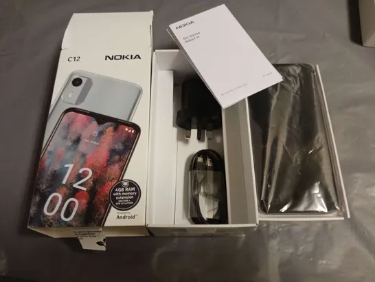 BOXED NOKIA C12 MOBILE PHONE IN CHARCOAL - TA-1535