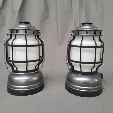 2X HANGING BATTERY LANTERNS 