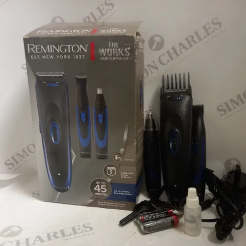 BOXED REMINGTON THE WORKS HAIR CLIPPER KIT 