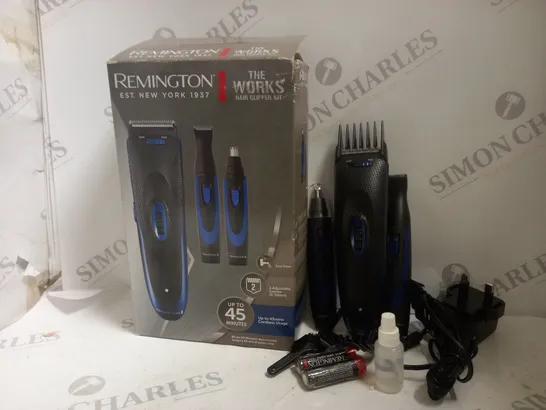 BOXED REMINGTON THE WORKS HAIR CLIPPER KIT 