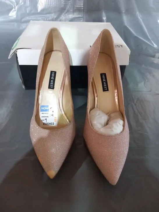 BOXED NINE WEST TATIANA PALE PINK SYNTHETIC COURTS SIZE 9