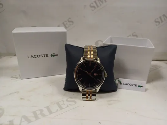 LACOSTE BLUE AND ROSE GOLD DETAIL DIAL T RRP £159