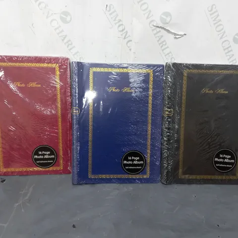 APPROXIMATELY 42 ASSORTED 16  PAGE PHOTO ALBUMS IN VARIOUS COLOURS