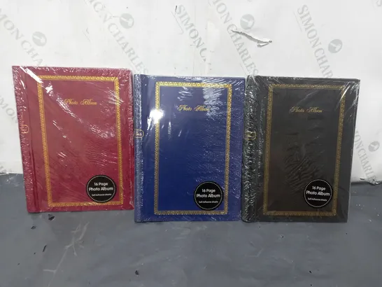 APPROXIMATELY 42 ASSORTED 16  PAGE PHOTO ALBUMS IN VARIOUS COLOURS