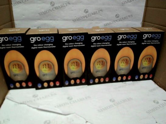 LOT OF APPROXIMATELY 6 BRAND NEW GRO EGG DIGITAL ROOM THERMOMETERS