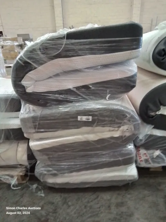 PALLET CONTAINING VARIOUS MATTRESSES SIZES AND SPECS VARY