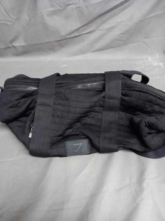 GYMSHARK QUILTED TOTE BAG IN BLACK 