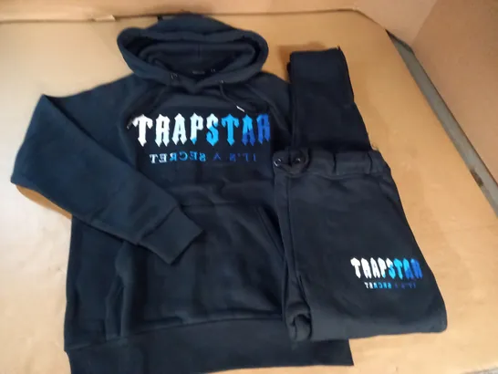 TRAPSTAR BLACK HOODIE AND JOGGERS - S