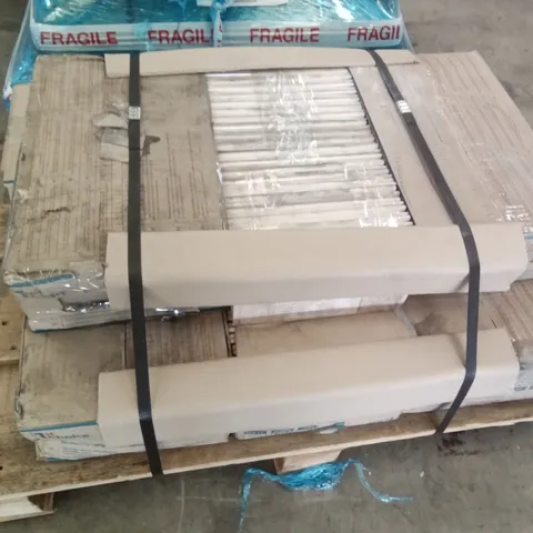 PALLET OF 352 METRO UNDERGROUND BEVELLED WHITE WALL TILES 200×100MM (7M²)