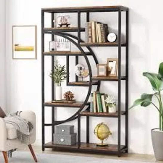 BOXED ALBERICO 174.98cm H X 95cm IRON ETAGERE BOOKCASE (1 BOX)