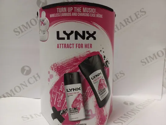 LOT OF 3 LYNX ATTRACT FOR HER DUO SHOWER GEL AND BODY SPRAY & WIRELESS EARBUDS GIFT SETS 