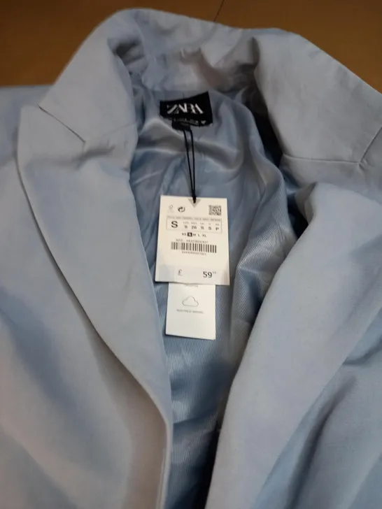 ZARA SHIRT JACKET IN BABY BLUE - SMALL