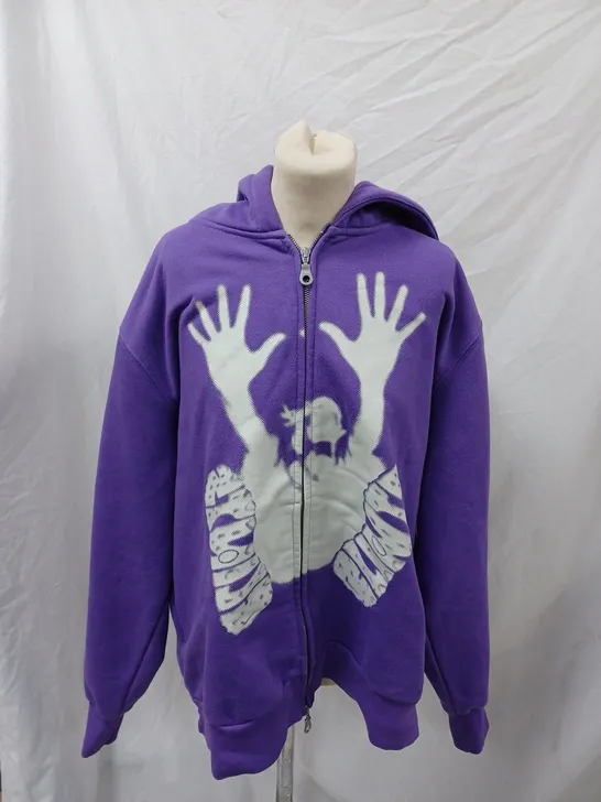 CLINTS STEP CORRECT PURPLE ZIP HOODIE - XL