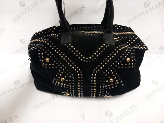 YVES SAINT LAURENT BLACK EASY ROCK STUDING BAG