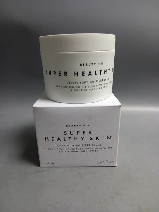 BOXED BEAUTY PIE SUPER HEALTHY SKIN DELUXE BODY MOISTURISER CRÈME 250ML