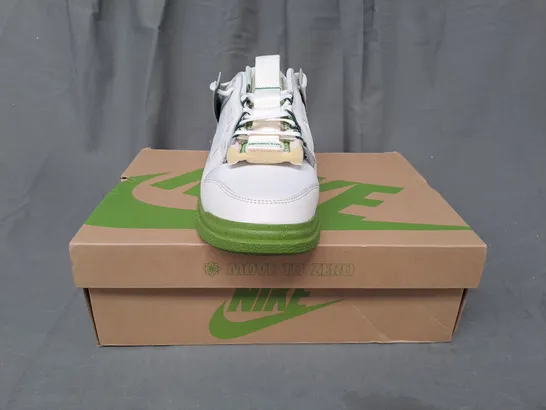 BOXED PAIR OF NIKE AIR DUNK LOW JUMBO SHOES IN WHITE/GREEN UK SIZE 10