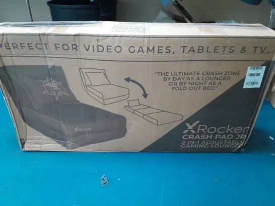 BOXED X ROCKER CRASHPAD JUNIOR CONVERTIBLE GAMING CHAIR/BED - COLLECTION ONLY  RRP £134.99