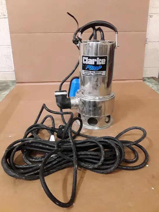 BOXED CLARKE DIRTY WATER SUBMERSIBLE PUMP - PVP11A