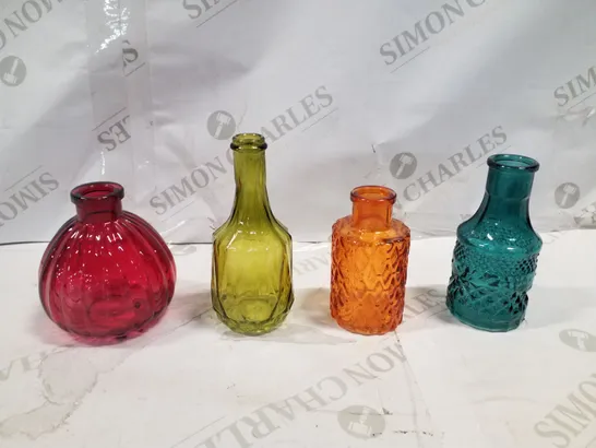 BOXED BRAELEN GLASS TABLE VASES (SET OF 4) 