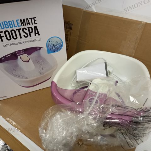 HOMEDICS BUBBLEMATE FOOT SPA AND MASSAGER WITH KEEP WARM FUNCTION, SOOTHING SOAK MASSAGE NODES, BUBBLE TURBO STRIP, PEDICURE PUMICE STONE