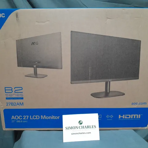 BOXED AOC B2 SERIES 27" LCD MONITOR - 27B2AM