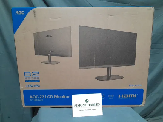 BOXED AOC B2 SERIES 27" LCD MONITOR - 27B2AM