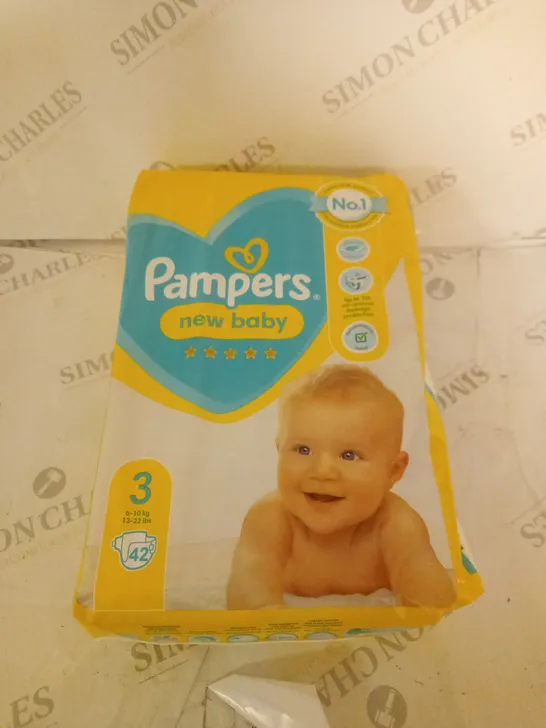 BOXED PAMPERS PACK OF 42 SIZE 3 (6-10KG) NAPPIES