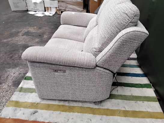 QUALITY BRITISH DESIGNED & MANUFACTURED G PLAN COTSWOLD LOOM SHALE FABRIC ELECTRIC RECLINING 2 SEATER SOFA