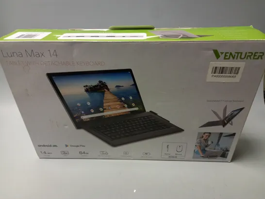 BOXED VENTURER LUNA MAX 14 TABLET WITH DETACHABLE KEYBOARD