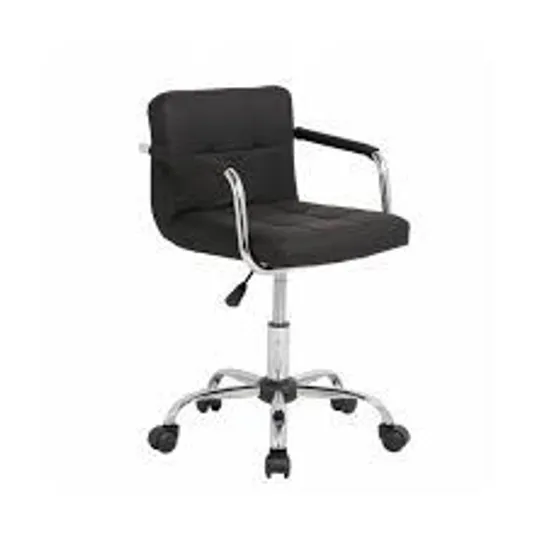 BOXED NEO BLACK FAUX LEATHER SWIVEL OFFICE CHAIR 