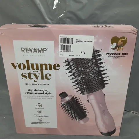 10 X BOXED REVAMP PROFESSIONAL VOLUME AND STYLE 1200W BLOW DRY BRUSH 