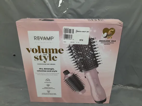 10 X BOXED REVAMP PROFESSIONAL VOLUME AND STYLE 1200W BLOW DRY BRUSH 