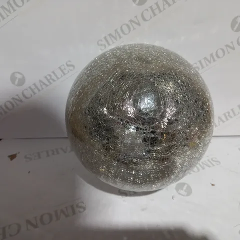 MR CHRISTMAS 8" GLASS CRACKLE SPHERE WITH ROTATING LIGHT 