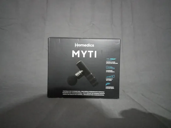 BOXED HOMEDICS MYTI PORTABLE MINI MASSAGE GUN 