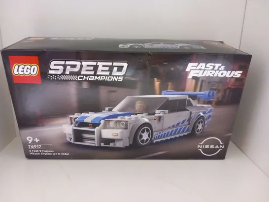 BOXED LEGO SPEED CHAMPIONS FAST AND FURIOUS 76917 2 FAST 2 FURIOUS NISSAN SKYLINE GT-R(R34)