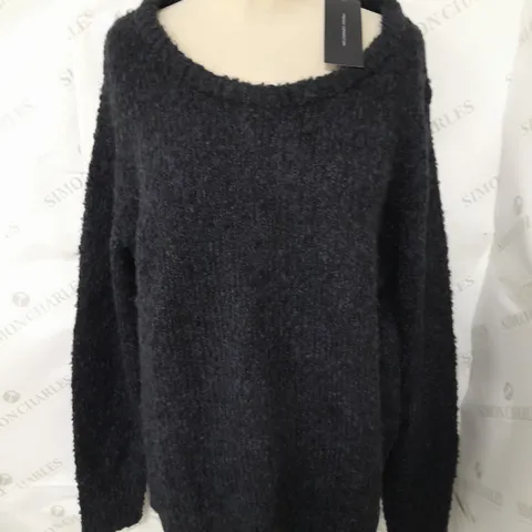 FRENCH CONNECTION TWISTED BOUCLE DARK NAVY JUMPER - XXL