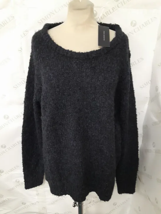 FRENCH CONNECTION TWISTED BOUCLE DARK NAVY JUMPER - XXL