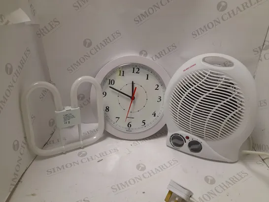 LOT OF APPROX 6 ASSORTED ITEMS TO INCLUDE - 2D FLUORSCENT TUBE - WALL CLOCK WITH DOOR CHIME - ELECTRIC KEYBOARD ECT 