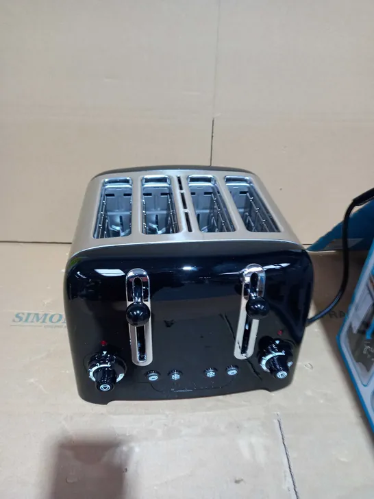 DUALIT 46205 4 SLOT LITE TOASTER IN BLACK FINISH