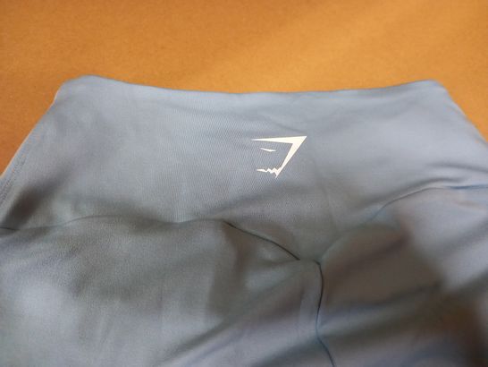 STYLE OF GYMSHARK BLUE/LOGO FITNESS LEGGINGS - SMALL