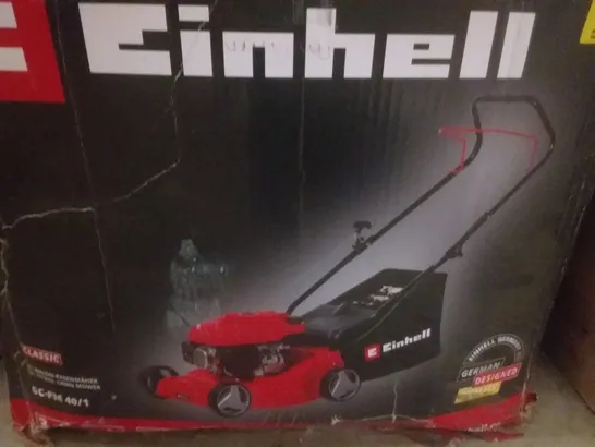 BOXED EINHELL CLASSIC PETROL LAWN MOWER