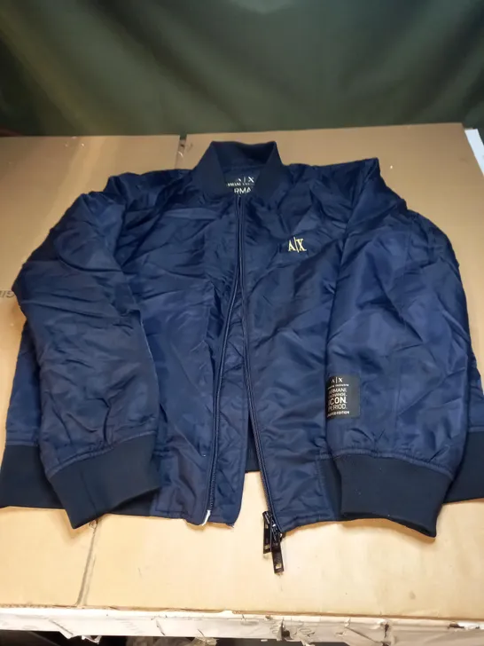 ARMANI EXCHANGE ICON PERIOD LIMITED EDITION PADDED BOMBER JACKET - NAVY, XL