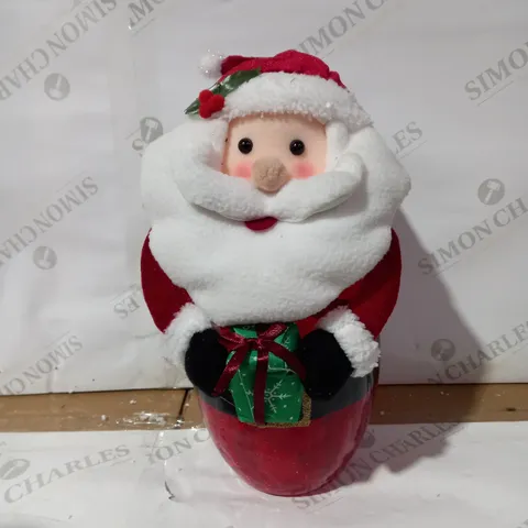 OUTLET FESTIVE PRE-LIT CRACKLE GLASS CHRISTMAS CHARACTER