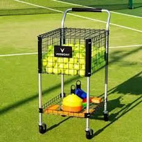 BOXED NET WORLD SPORTS TEACHING TENNIS BALL CART 