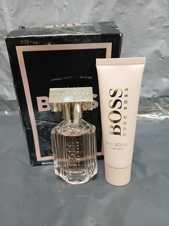 BOSS THE SCENT FOR HER EAU DE PARFUM 30ML AND PERFUMED BODY LOTION 50ML