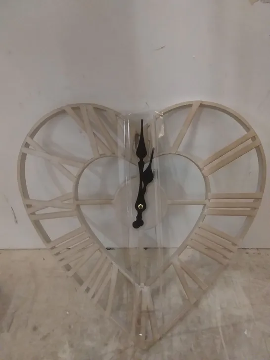 BOXED WIDDOP AND CO HEART WALL CLOCK 