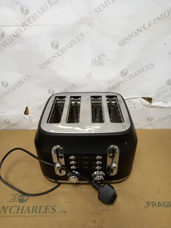 RANGEMASTER CLASSIC BLACK 2.1KW 4 SLICE TOASTER