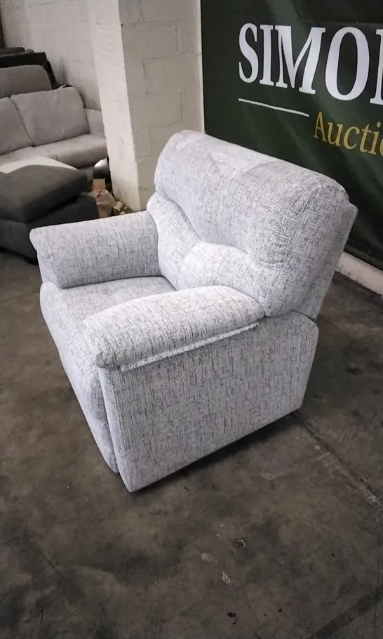 QUALITY BRITISH DESIGNED & MANUFACTURED G PLAN STRATFORD MANUAL RECLINER ARMCHAIR HARBOUR SLATE FABRIC