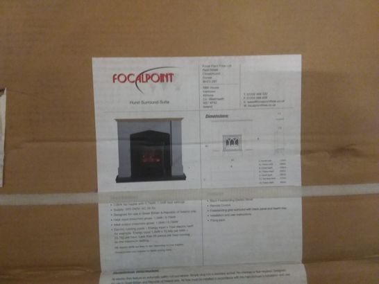 BOXED FOCAL POINT HURST SURROUND SUITE ELECTRIC FIREPLACE