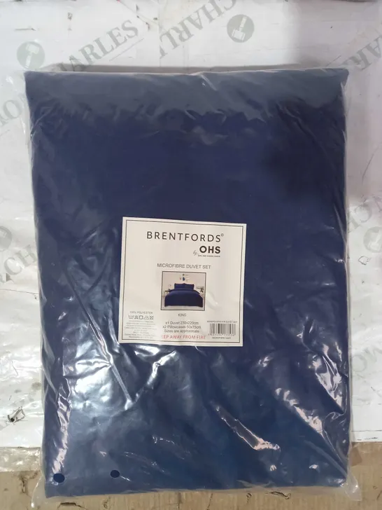 BRENTFORDS MICROFIBRE DUVET SET - KING